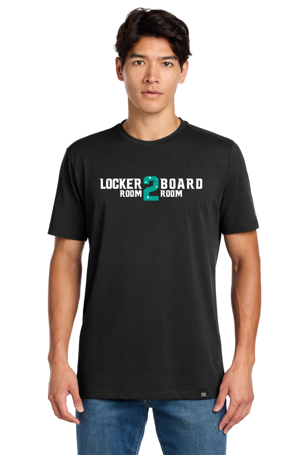 LR2BR- Mens New Era Crew Shirt- Teal Logo