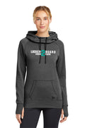 LR2BR- Womens New Era Triblend Hoodie- Teal Logo