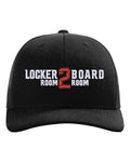LR2BR- Trucker Snapback Hat- Red Logo