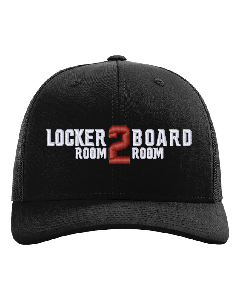 LR2BR- Trucker Snapback Hat- Red Logo